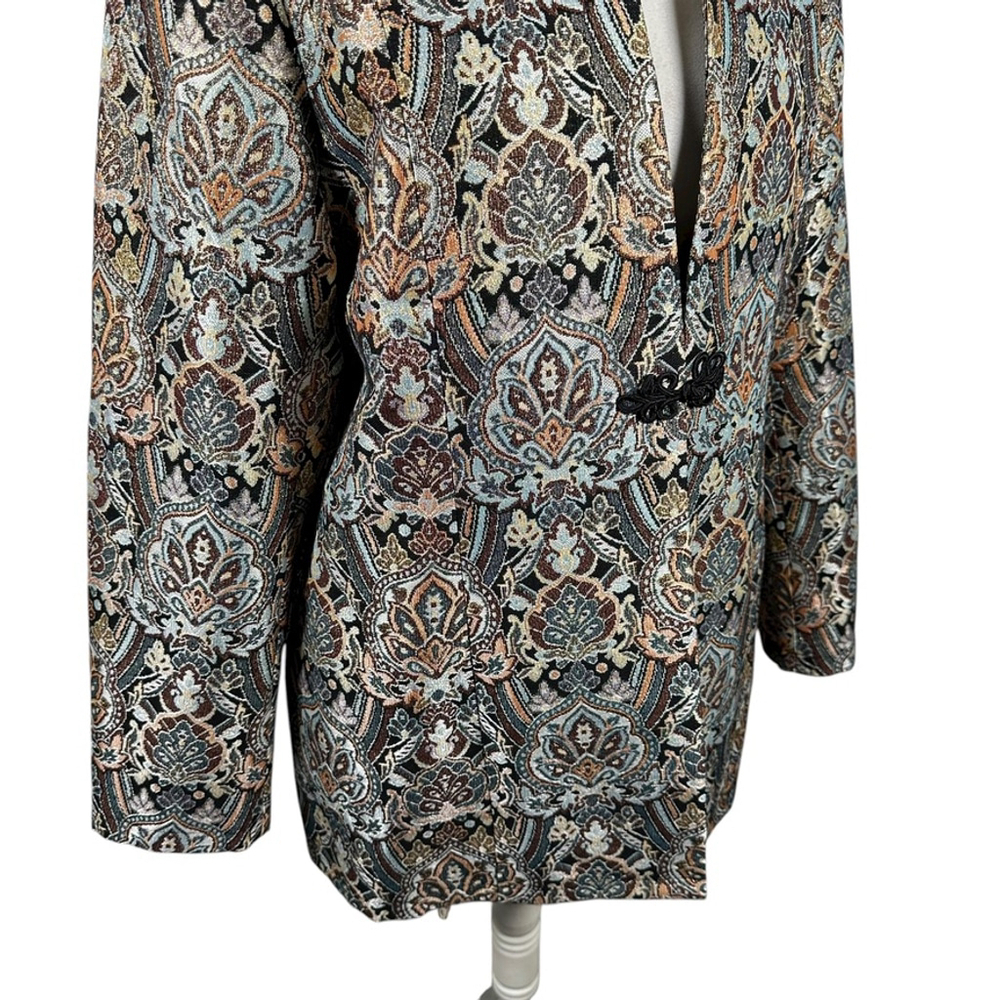 Soft Surroundings Venezia Paisley Metallic Jacket Elegant Evening Multi Size XL - Picture 7 of 11